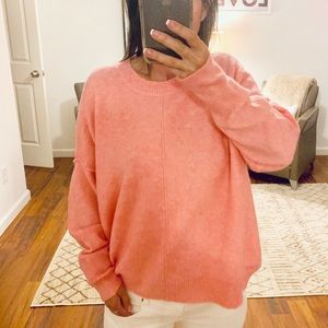 Vince Camuto Pink Heather Slouchy Sweater Medium